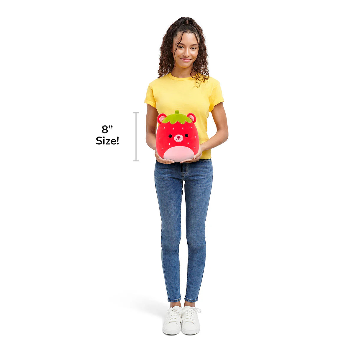 Squishmallows -Roméo l'ours rouge aux fraises